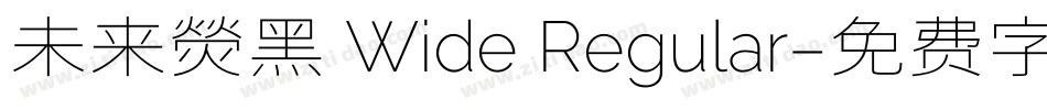 未来熒黑 Wide Regular字体转换